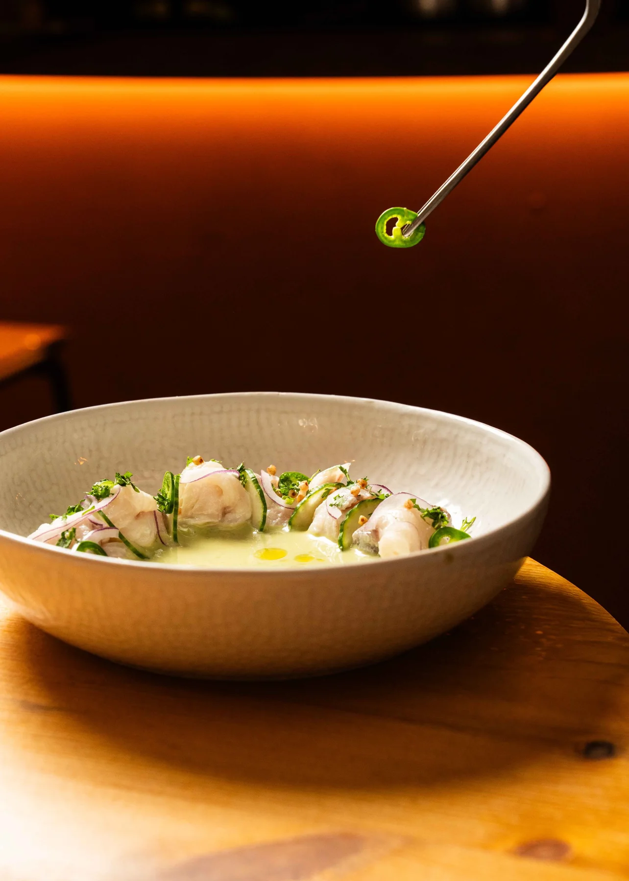 A carefully finished dish at Copal